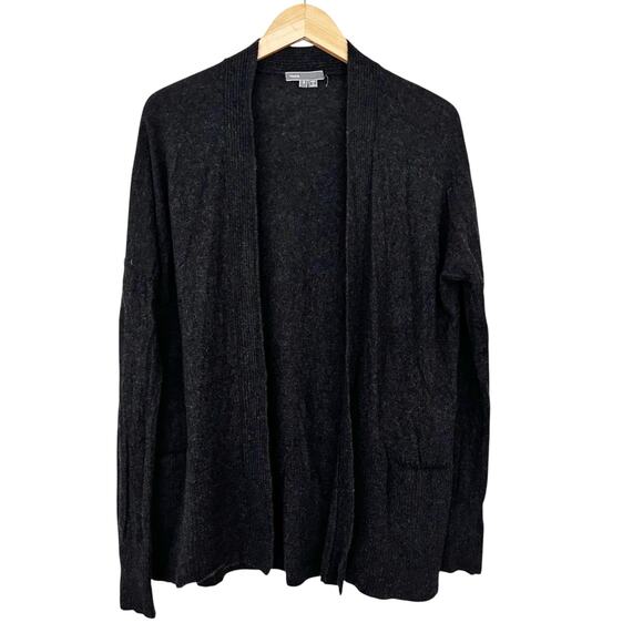 Vince Gray 100% Cashmere Open Front Cardigan Sz S - Picture 1 of 4